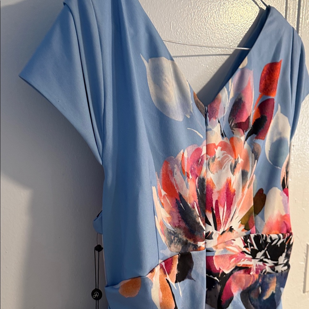 Adrianna Papell Blue Floral Dress - Picture 6 of 8